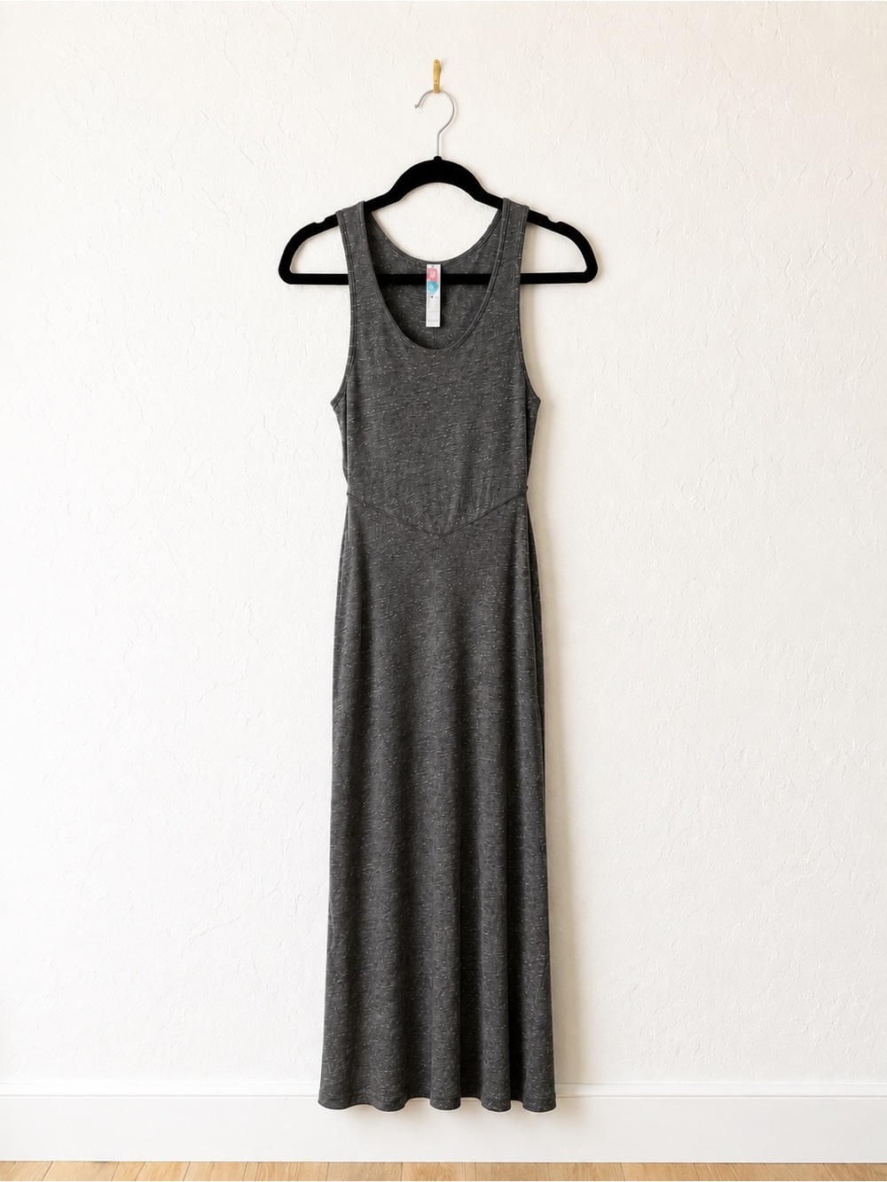 Free People Side Cut Out Charcoal Gray Sleeveless Maxi Dress